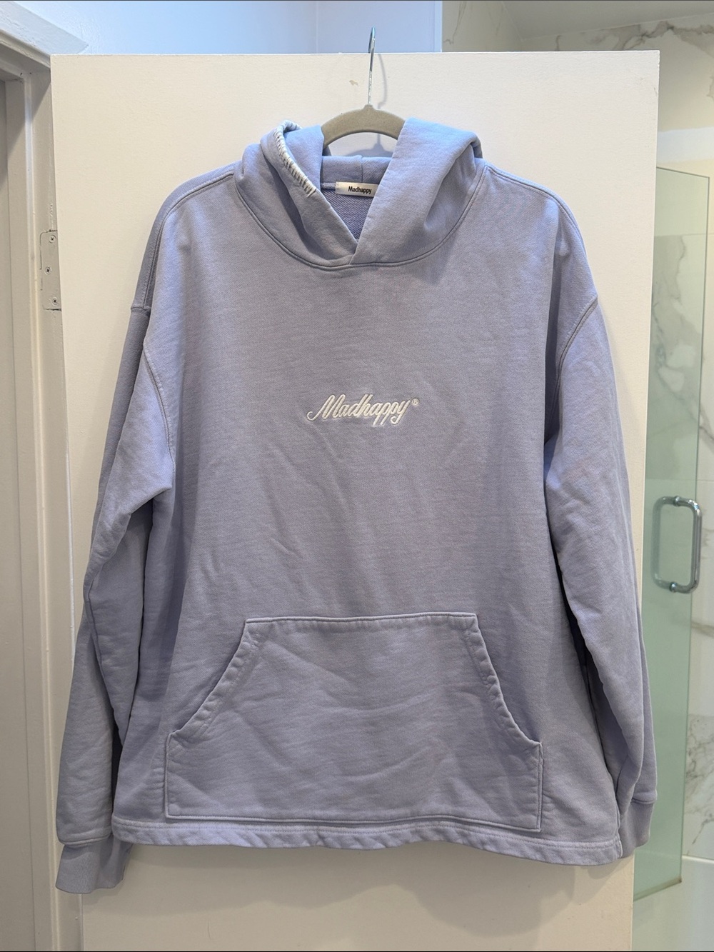 Madhappy Lavender Pullover Hoodie with Script Logo